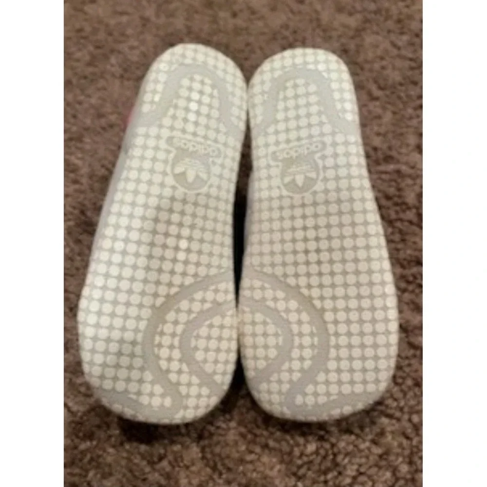 Adidas‎ Stan Smith Crib's Shoes White-White-Bold Pink s82618 4K
